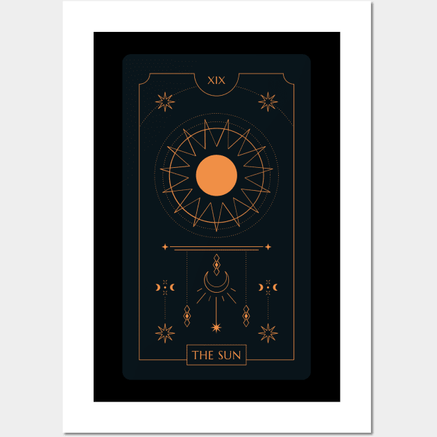 The Sun Tarot Card Wall Art by moonlobster